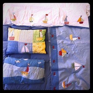 Pottery Barn Kids Baby Boats Nursery linens
